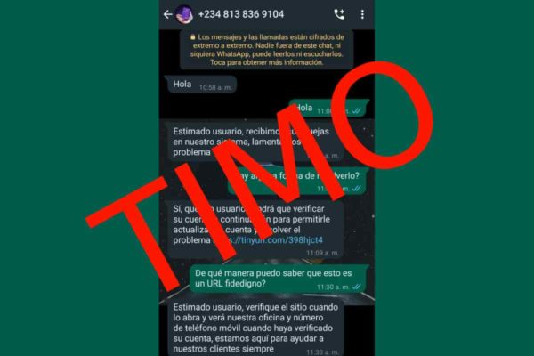 Mensaje o llamada de WhatsApp con prefijo 234 por qué no debes fiarte