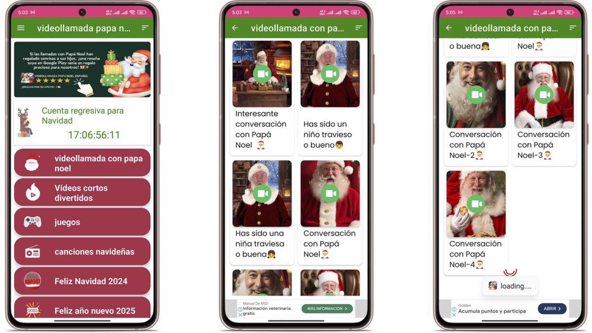 Las mejores apps de llamadas a Papá Noel para sorprender a los más