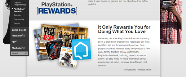 PlayStation Rewards, nuevo sistema de premios para PlayStation 3