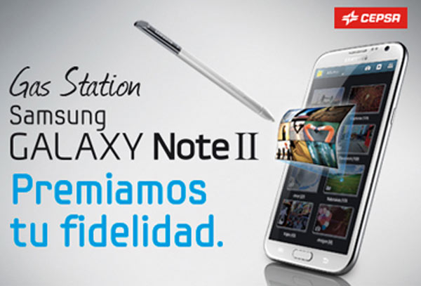 La gasolinera Samsung Galaxy Note 2 desbordada de éxito
