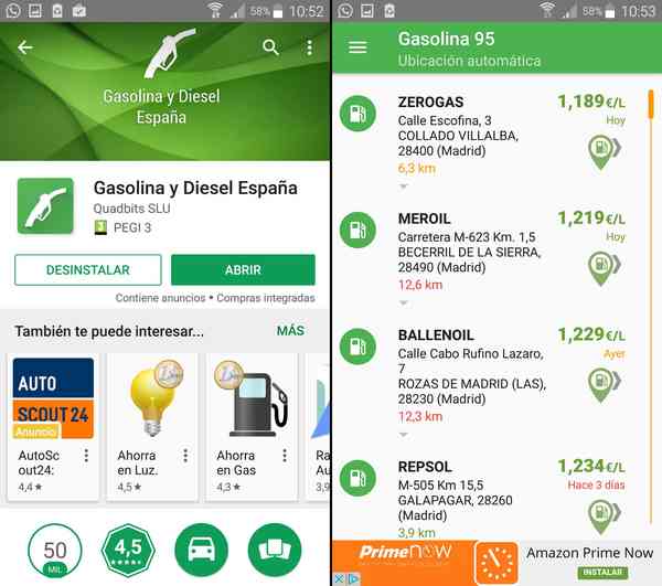 App Gasolina y Diesel España