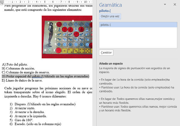 Atajo Word ortografía y gramática