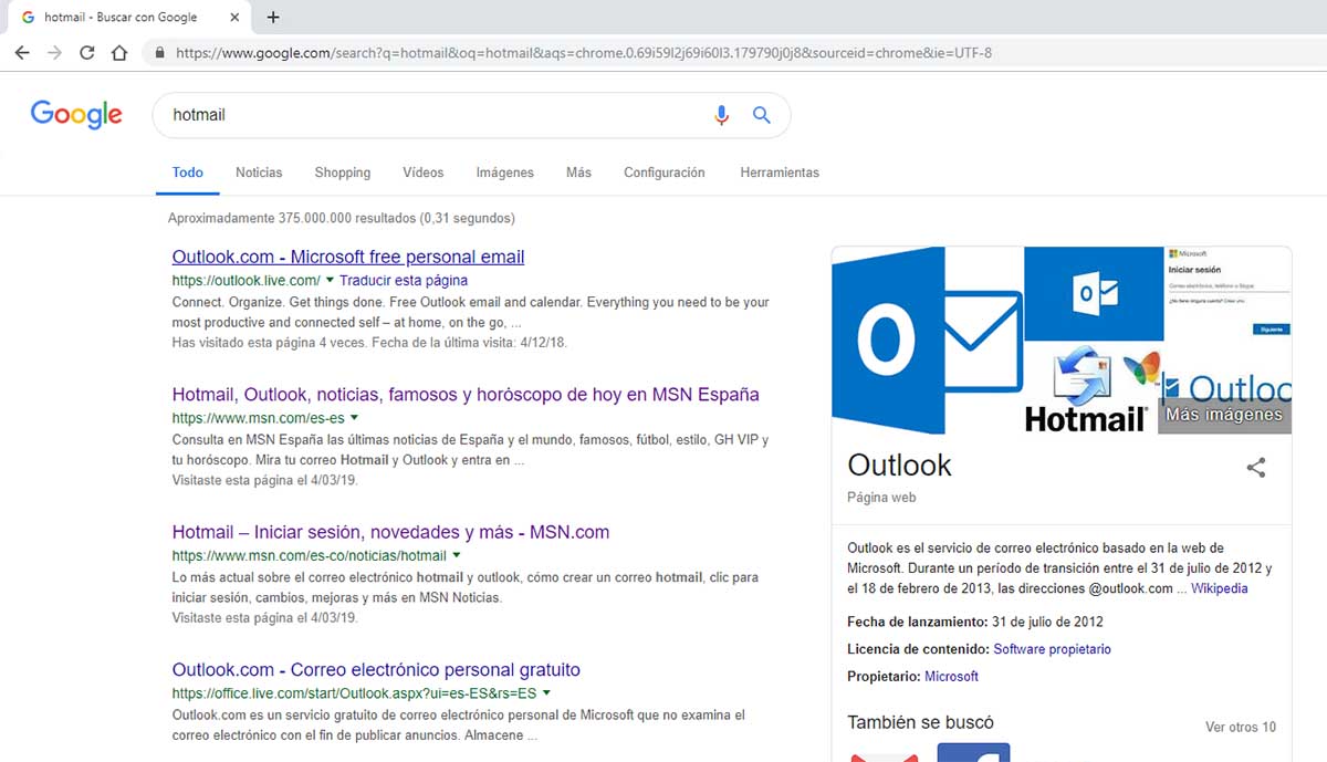outlook live hotmail