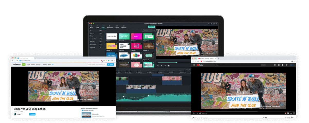 Wondershare Filmora editor de vídeo profesional muy fácil de usar