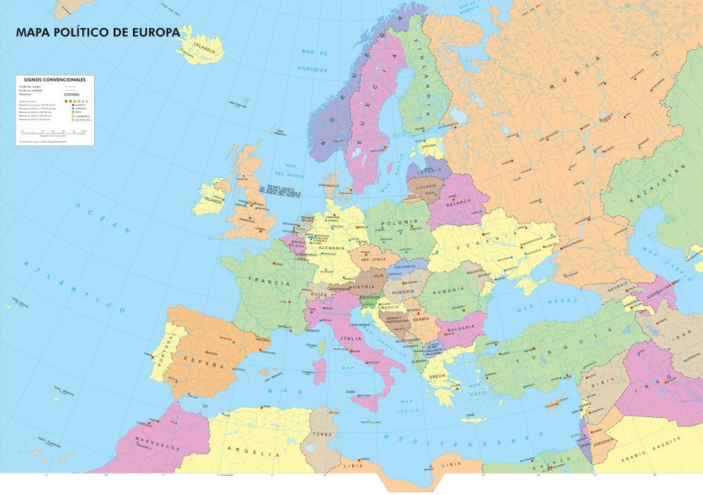 mapa politico de europa