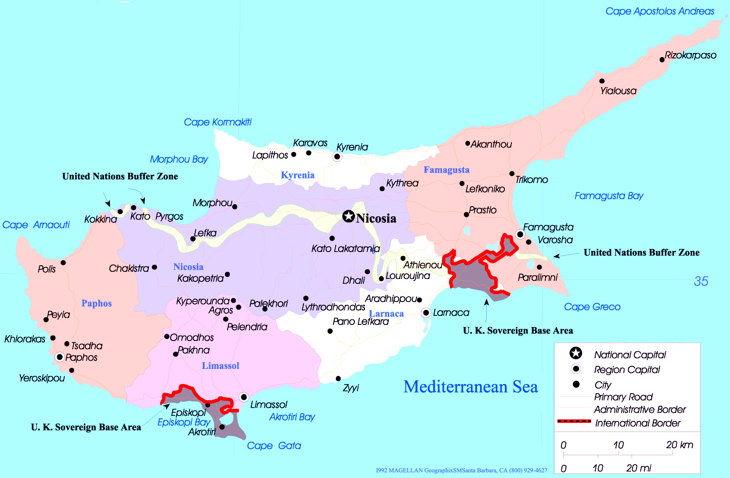 mapa de chipre