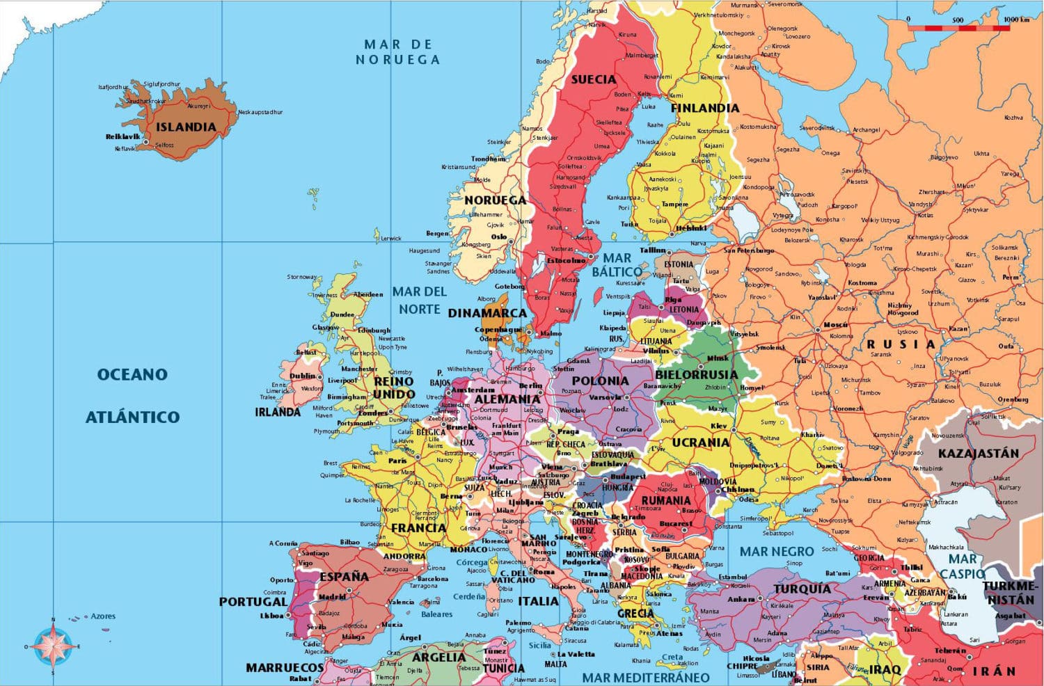 Mapa de Europa general