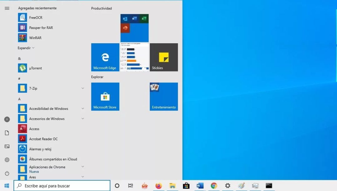 boton inicio y barra de tareas windows 10 no funciona