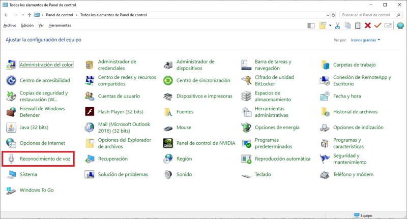 configurar y usar el reconocimiento de voz en Windows 10 1