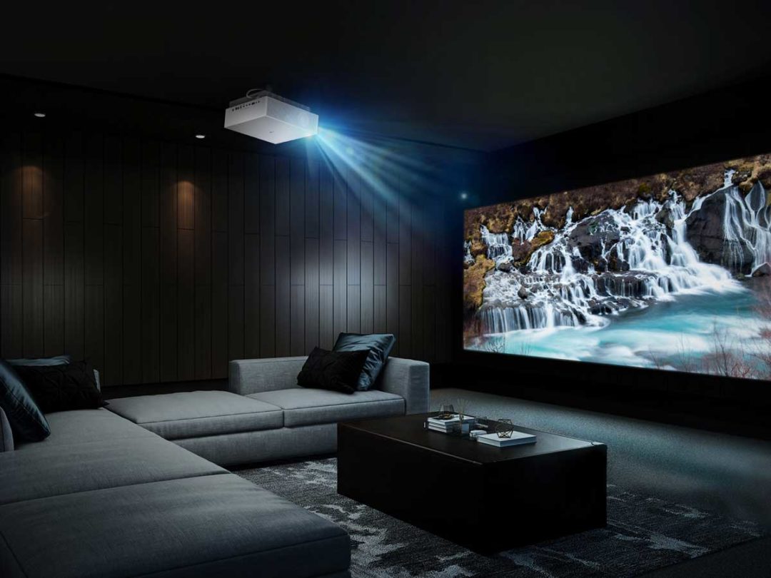 movie projector living room