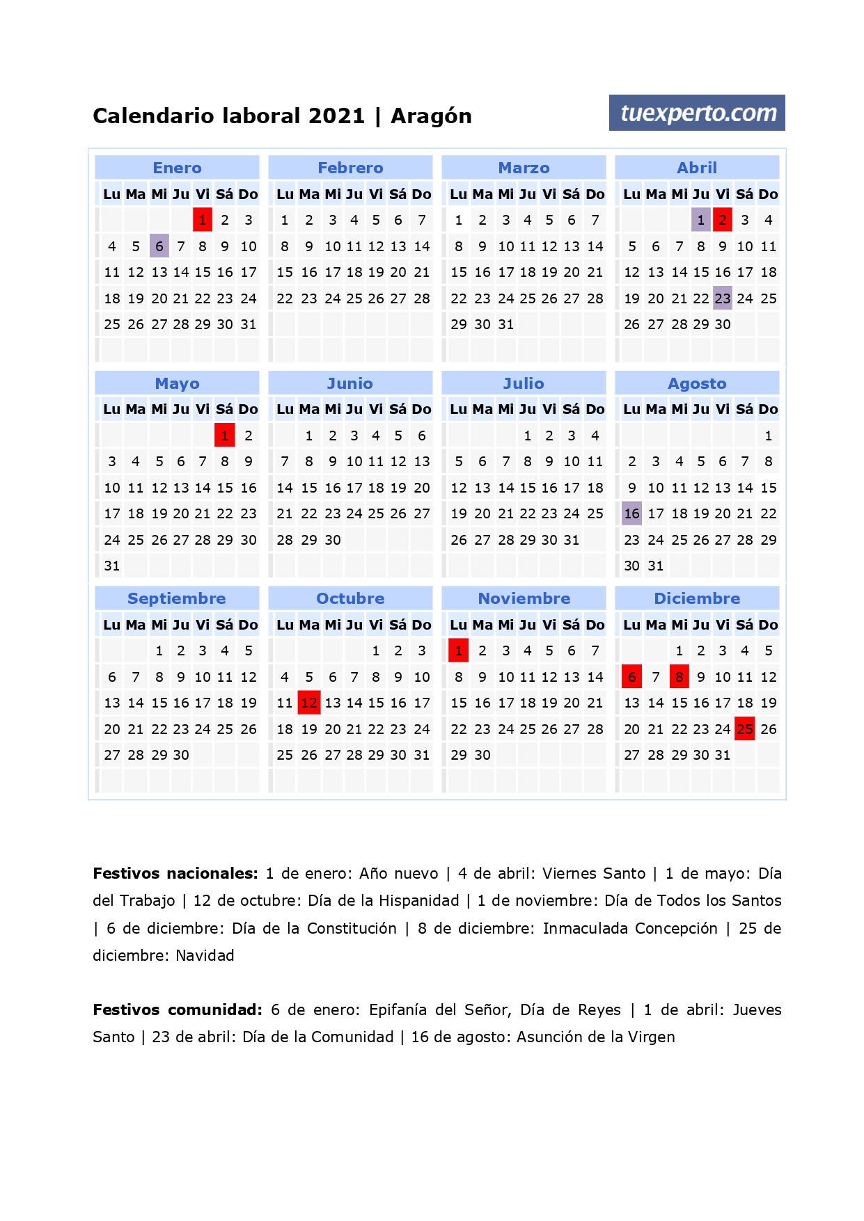 Viernes Santo 2021 Calendario Calendario Laboral 2021 Dias Festivos Y Puentes Economia El 