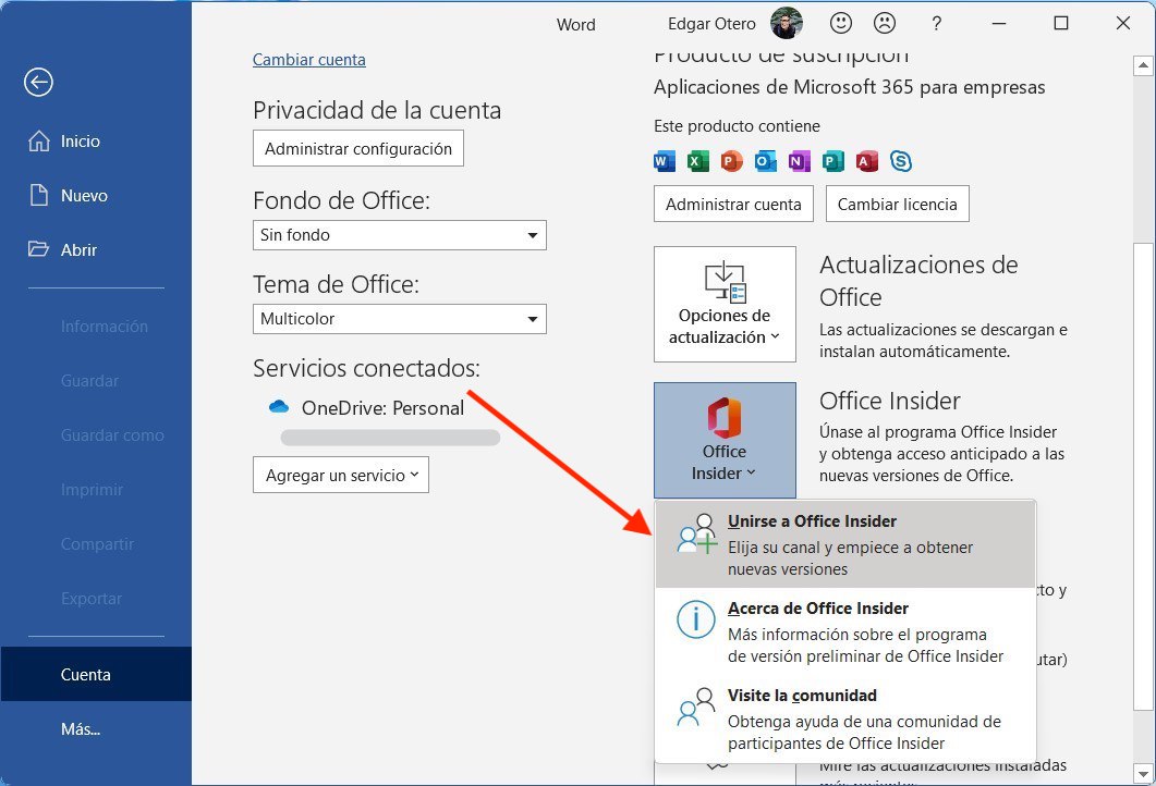 Cómo activar la nueva interfaz de Microsoft Office en Windows