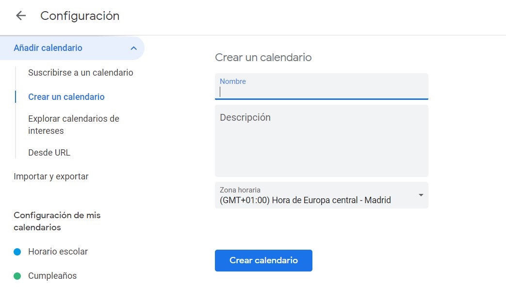 Cómo crear un horario en Google Calendar para el trabajo o tus clases