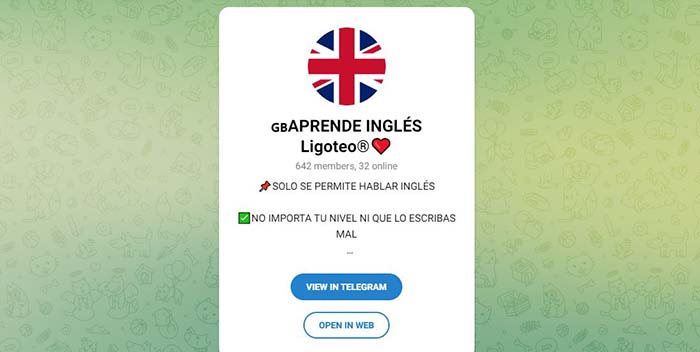aprende ingles telegram